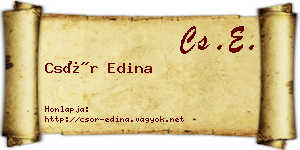 Csór Edina névjegykártya