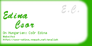edina csor business card